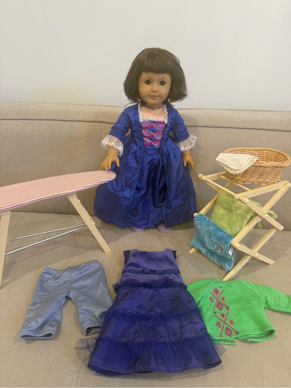 2008 American Girl Doll Just Like Me Doll Clothes and Laundry Ironing Set
